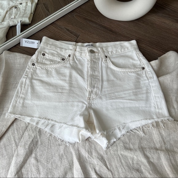 NWT Aritzia Agolde Parker Shorts Platinum